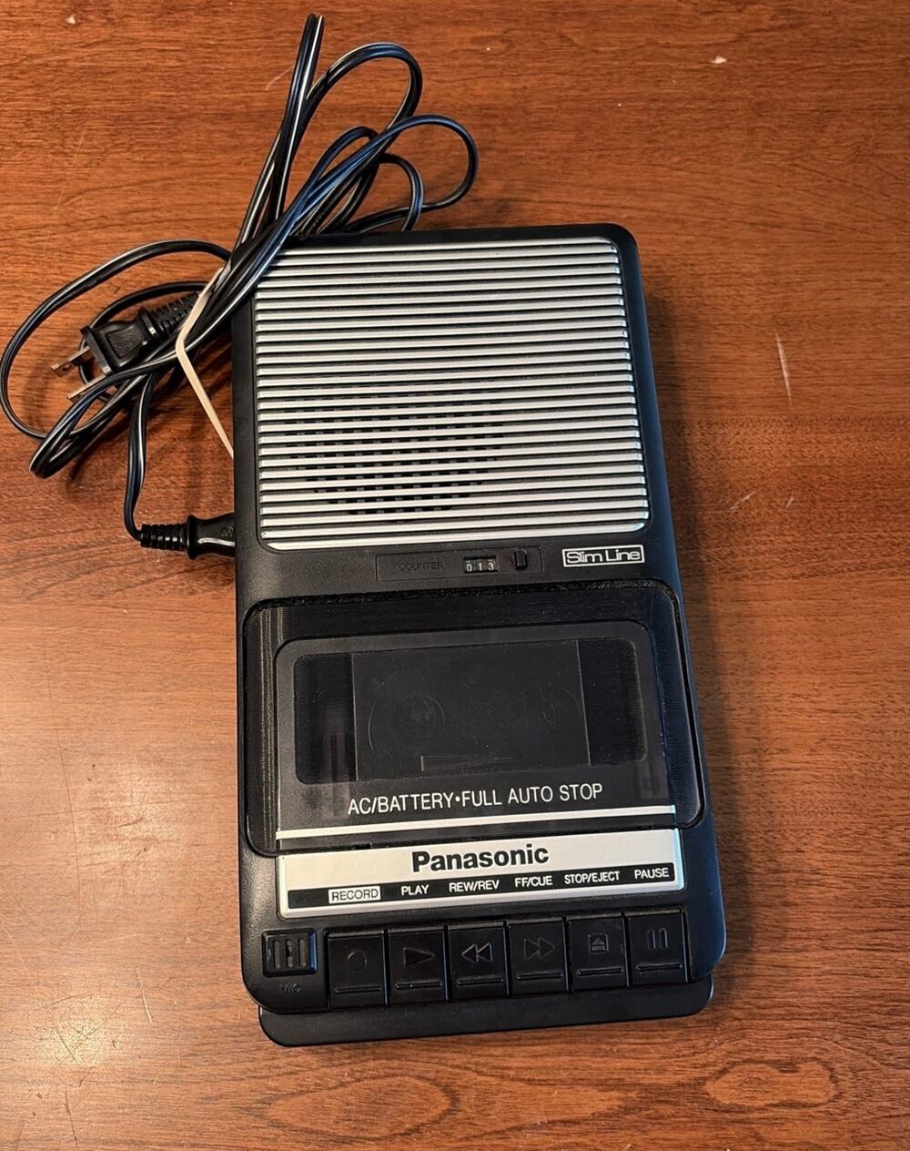 Panasonic RQ-2102 Slim Line Cassette Recorder Player Tested w/ Cord
